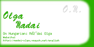 olga madai business card